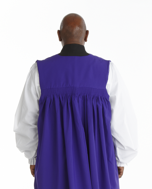 Traditional Clergy Chimere with Fluting - Purple