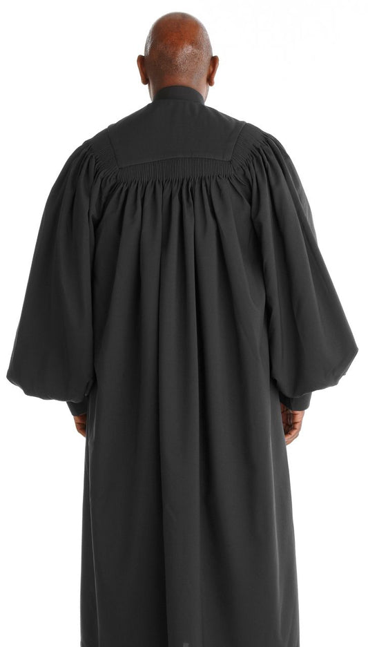 Men's & Women's Clergy Robe - Solid Black