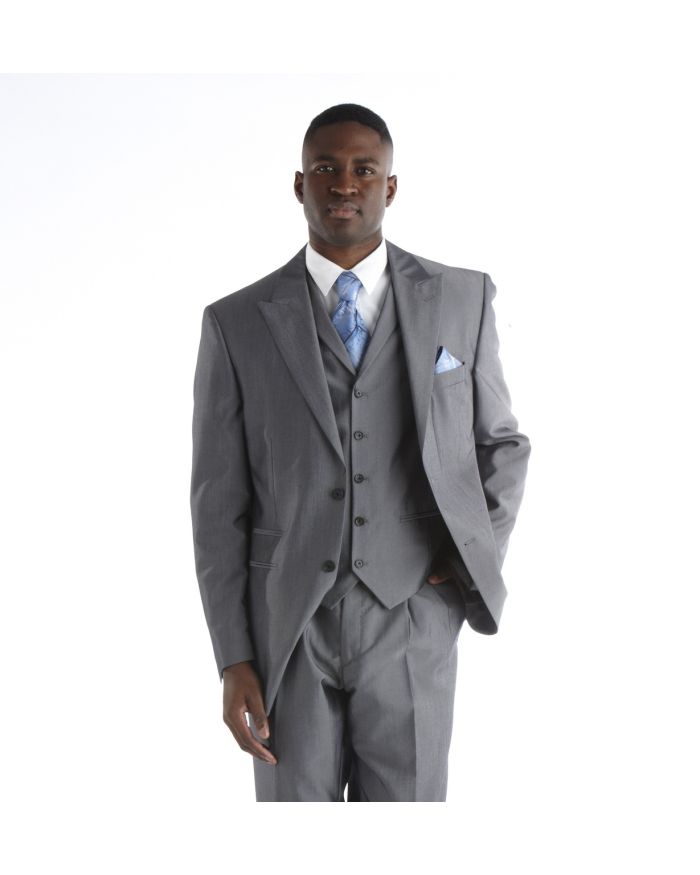 Steve Harvey Silver Sharkskin Suit Premium Formal Ensemble 40 Regular Steve Harvey Silver Sharkskin Suit Premium Formal Ensemble 40 Regular