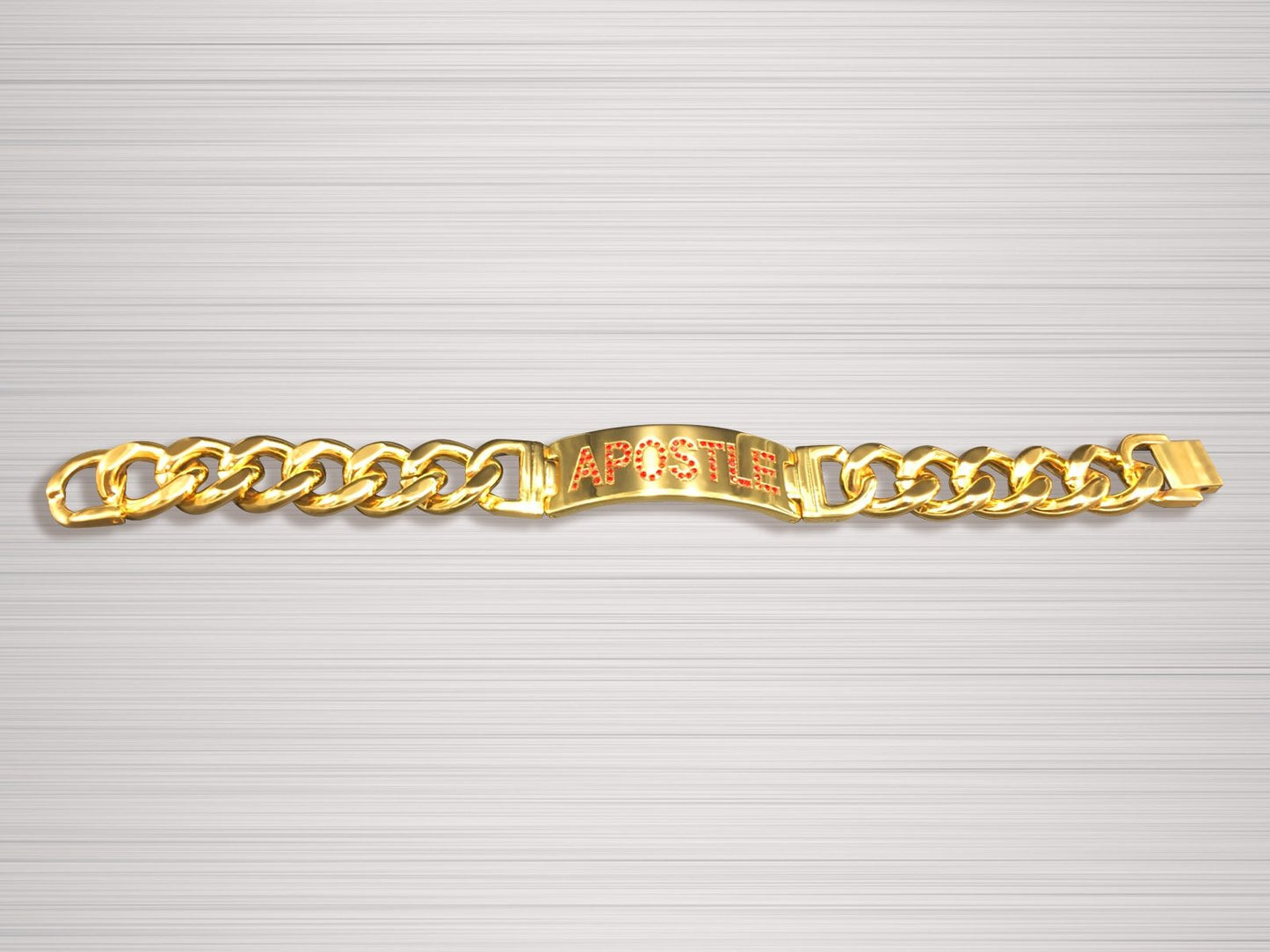 Apostle Clergy Bracelet Gold with Red Stones