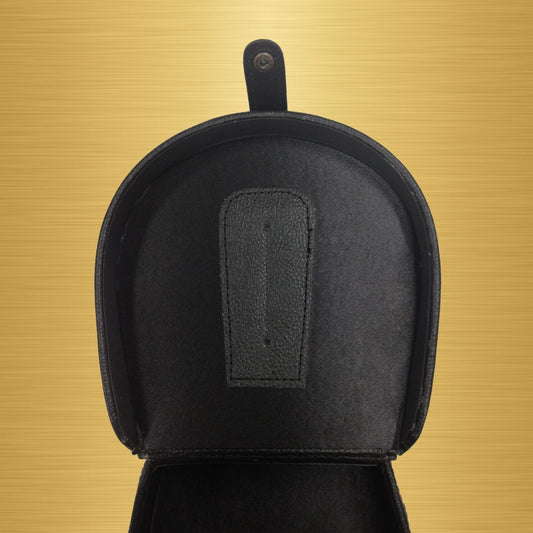 Black Clergy Collar Case With Gold Bishop