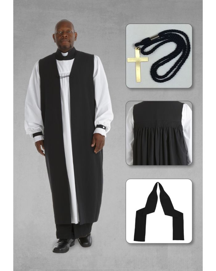 Clergy Chimere & Clergy Rochet Attire Package - Black