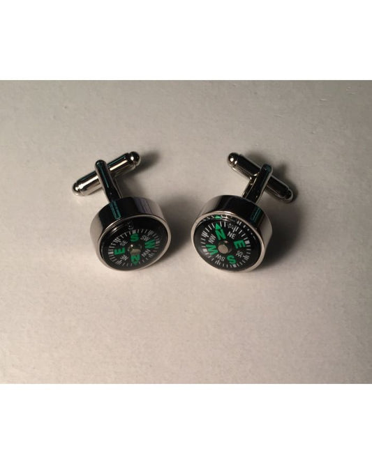 Actual Working Compass Cufflinks