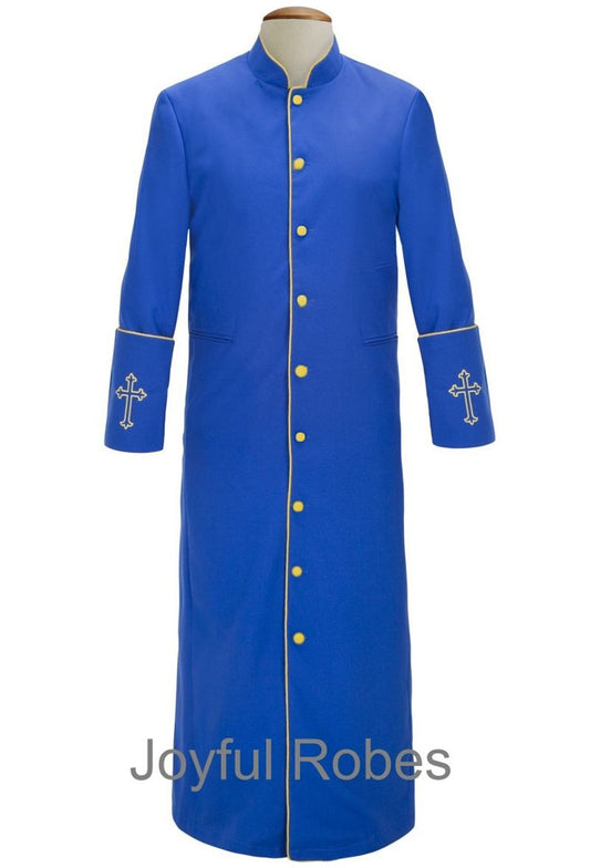 Men's Clergy/Pastor Robe Royal/Gold Design