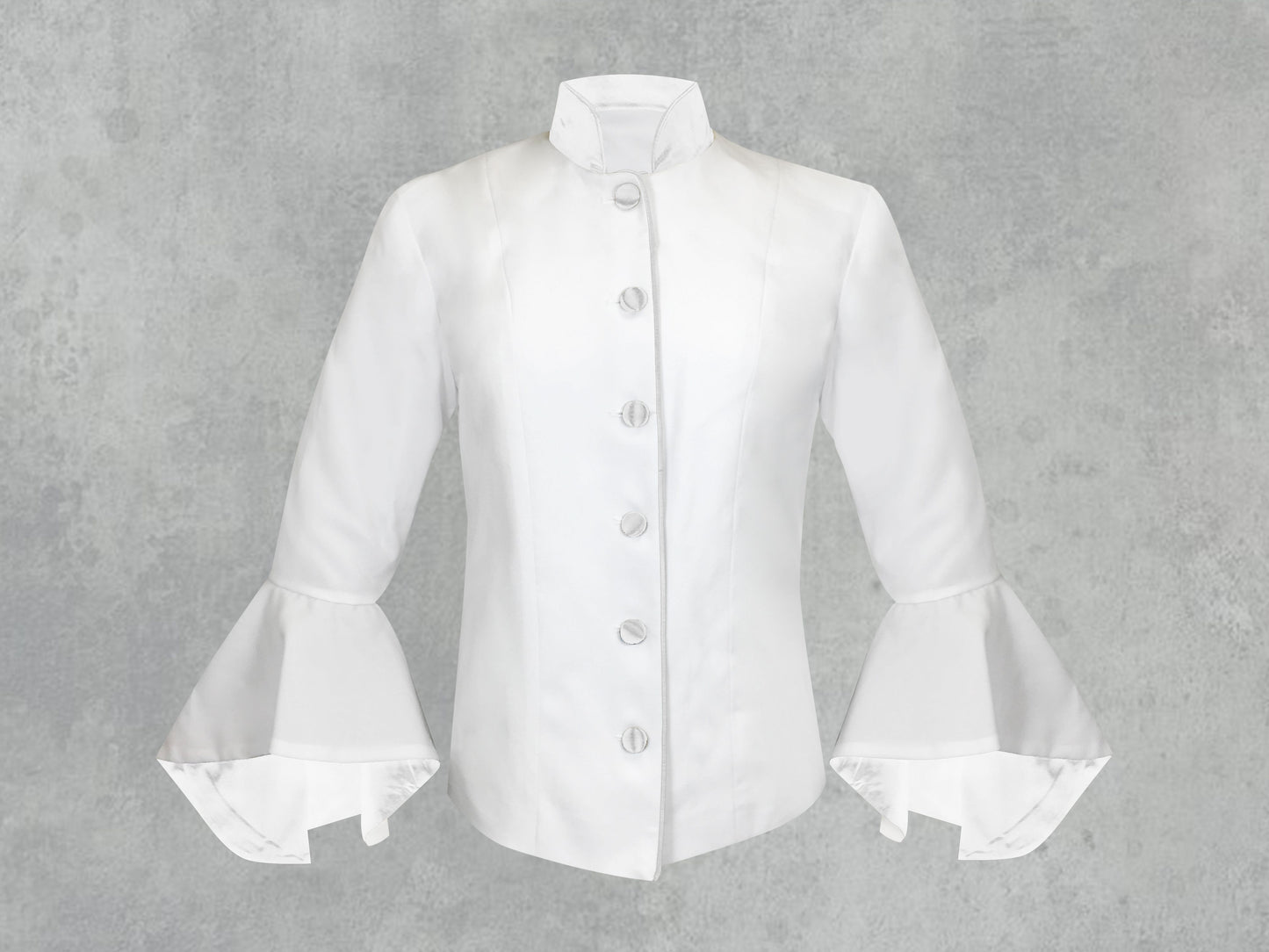 Women's Clergy Jacket White/White