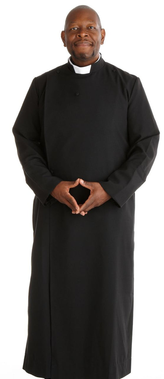195 M. Men's Double-Breast Anglican Black Cassock