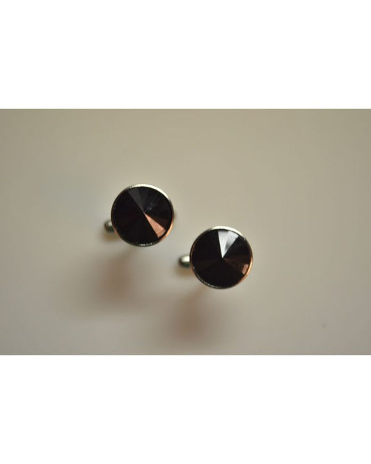 *2 Pc. Gracious Stone Cufflinks - Black