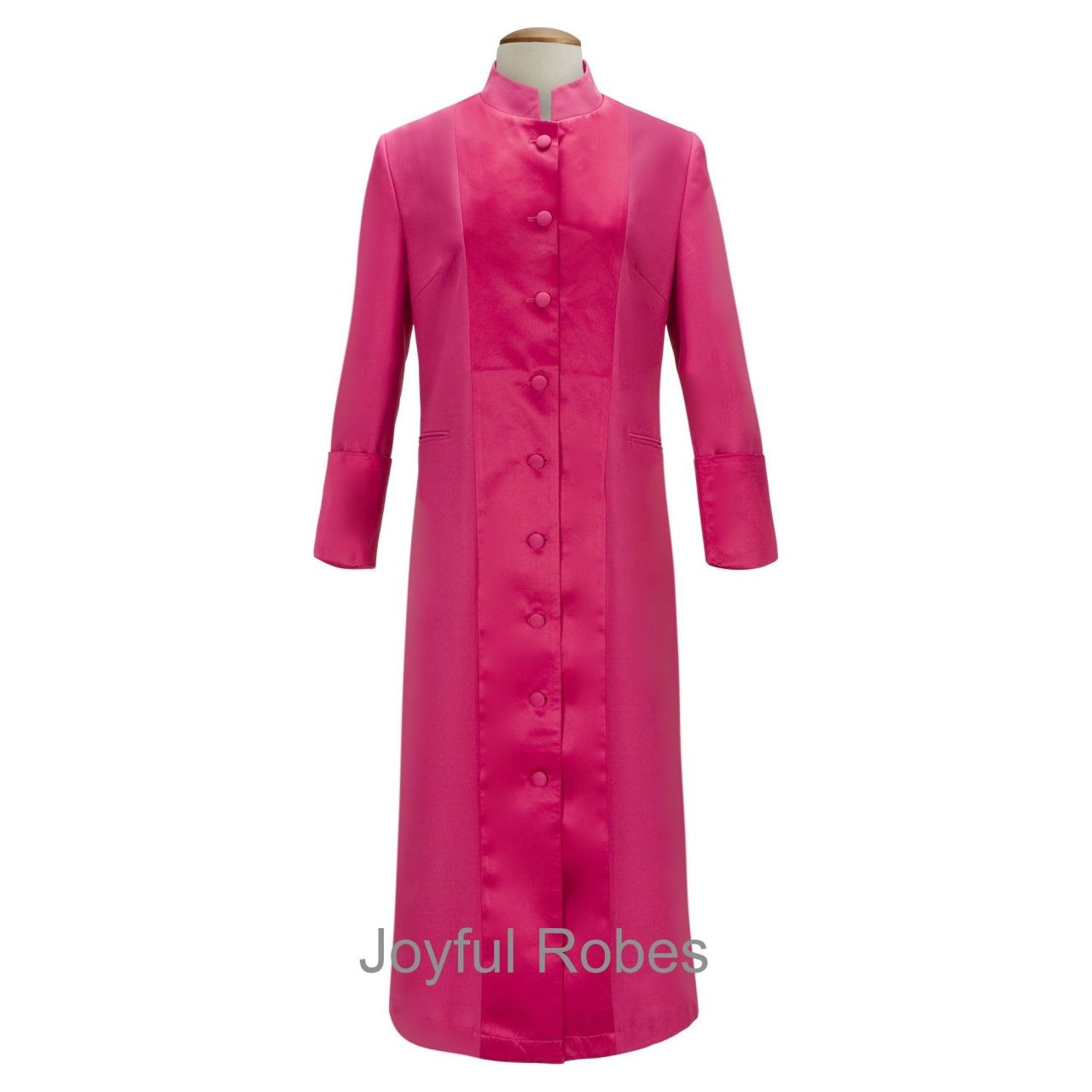 133 W. Women's Pastor/Clergy Robe Fuchsia With Majestic Satin