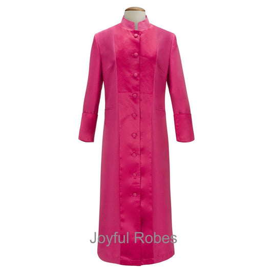 133 W. Women's Pastor/Clergy Robe Fuchsia With Majestic Satin