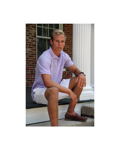 Men's Made In The South NC Cotton Polo Shirt - Lavender