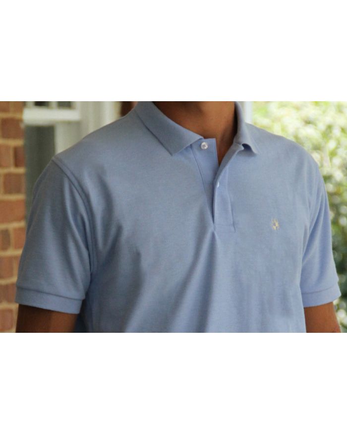 Men's Made In The South NC Cotton Polo Shirt - Carolina Blue