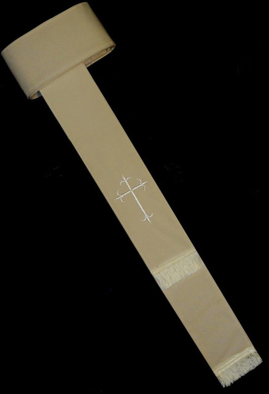 Band Cincture Belt - Creme/Creme Cross