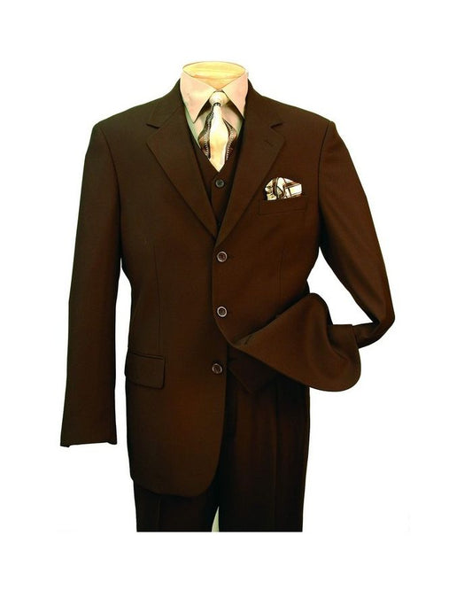 Men's Italian-Style 3 Pc. Suit - Brown
