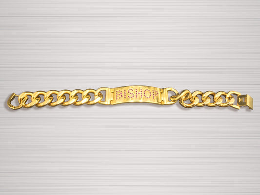 Bishop Clergy Bracelet Gold with Purple Stones