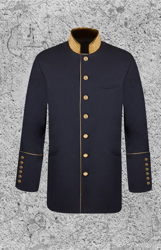Men's Clergy Frock Jacket - Black/Gold