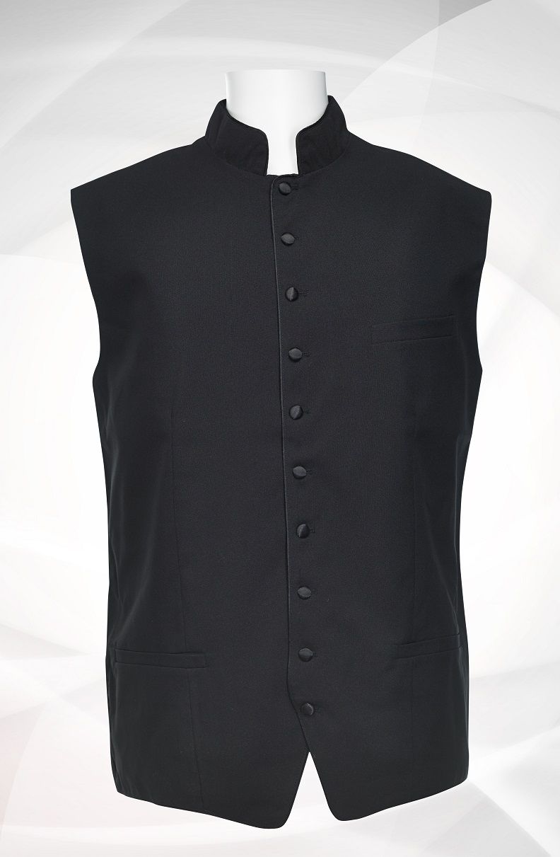 Men's Classic Clergy Vest - Black/Black