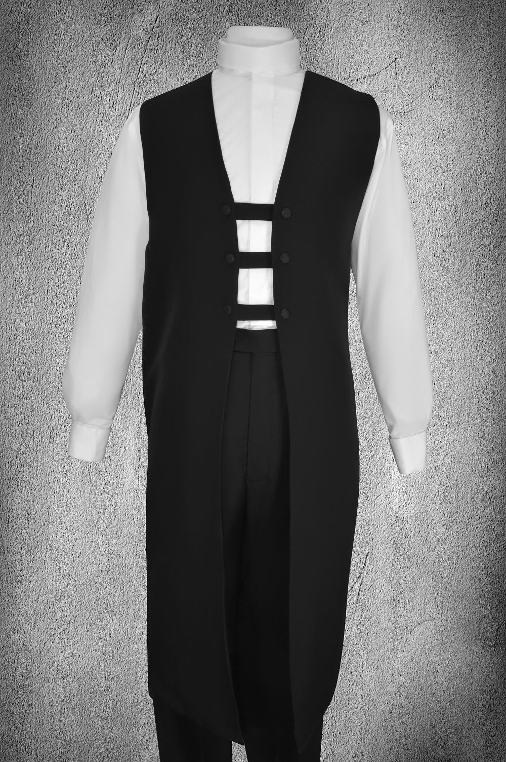 Ministerial Full Collar Vesture Set Black/White