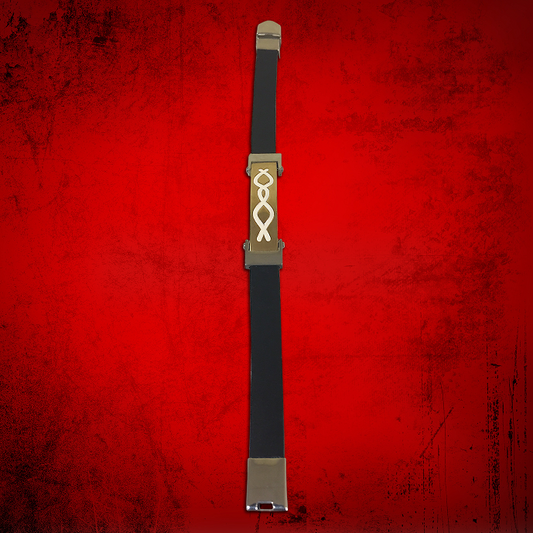 Cross Bracelet Black in Two Tone Religious