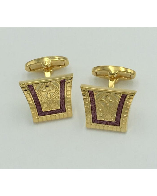 2 Pc. King of the Nile Style Cufflinks - Plum Purple
