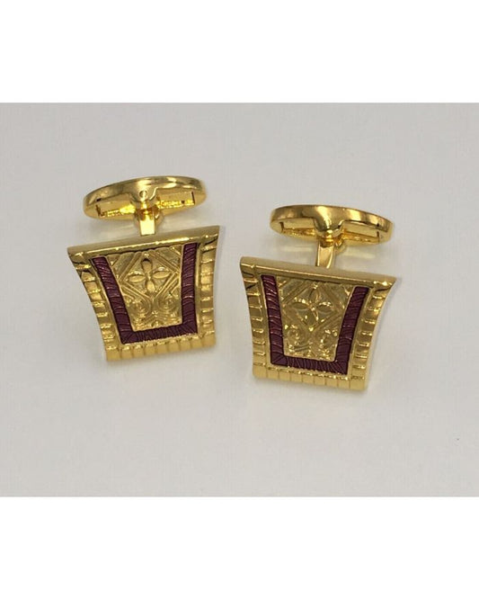 2 Pc. King of the Nile Style Cufflinks - Plum Purple