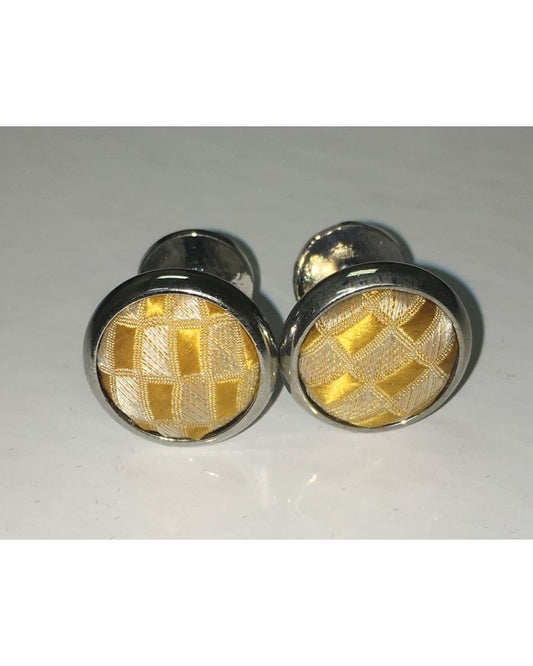 2 Pc. Exquisite Fabric Cufflinks - Gold