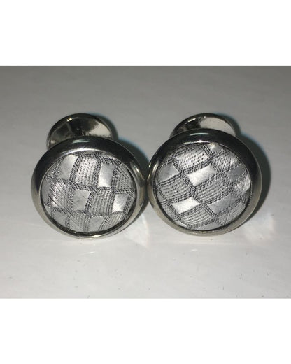 2 Pc. Exquisite Fabric Cufflinks - Silver Gray