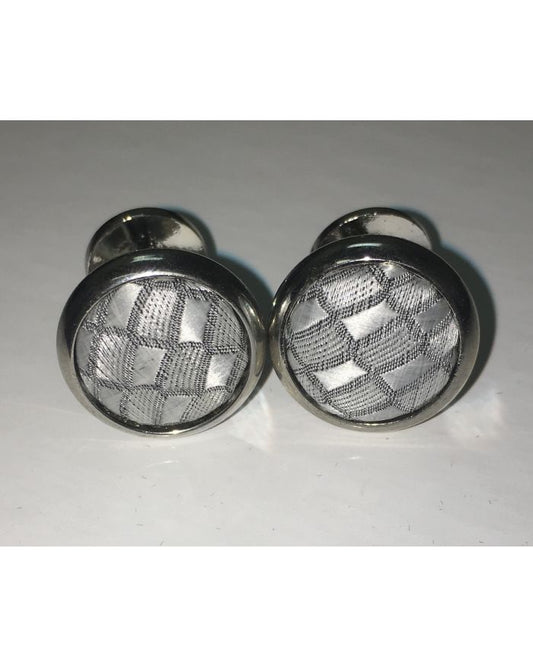 2 Pc. Exquisite Fabric Cufflinks - Silver Gray