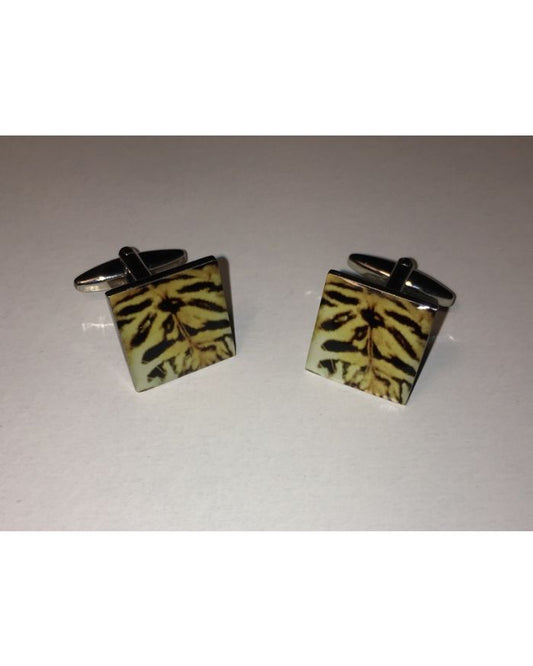 2 Pc. Exotic Tiger Print Design Cufflinks