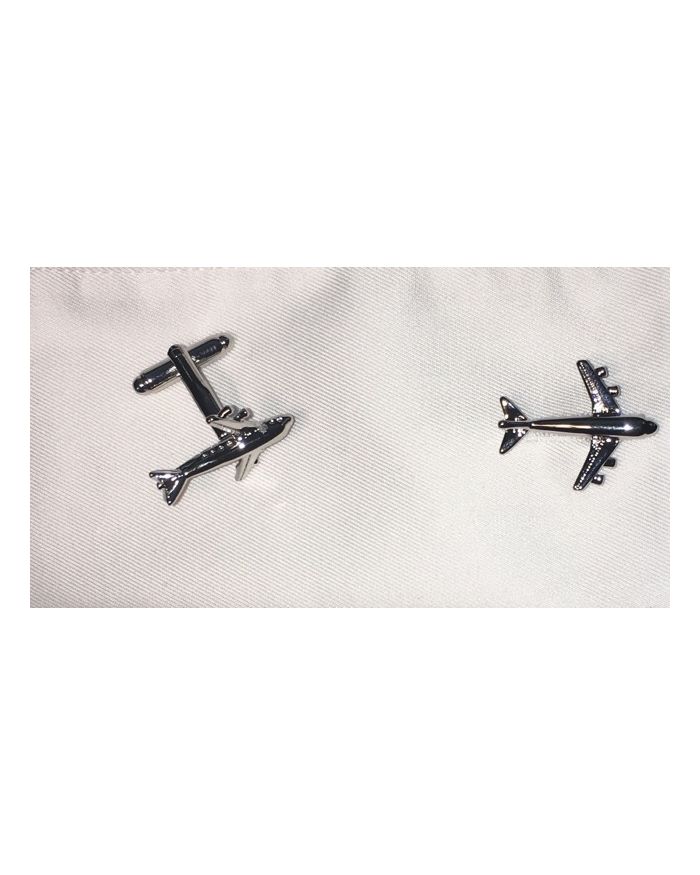 2 Pc. Transportation Airplane Traveling Dreams Cufflinks