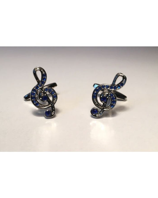 2 Pc. Musical Praise Notes with Royal Stone Cufflinks