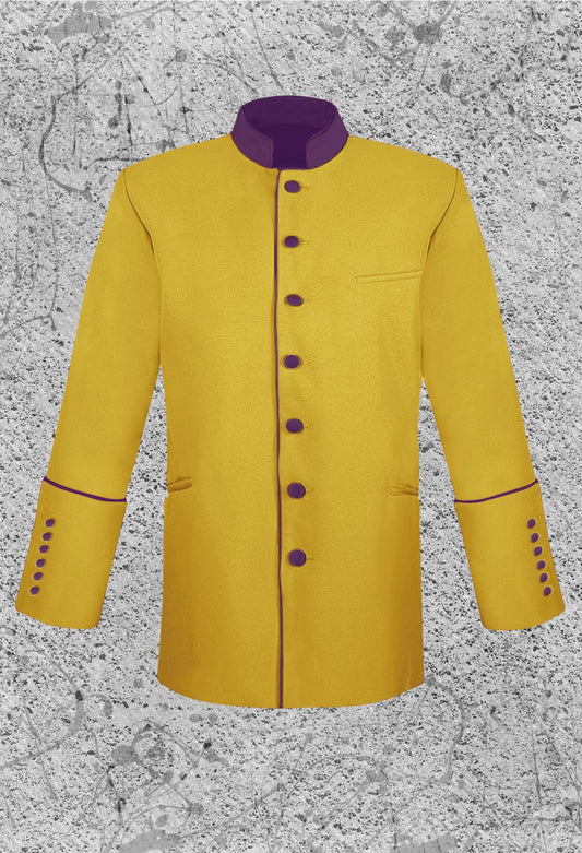 Men's Clergy Frock Jacket - Gold/Purple