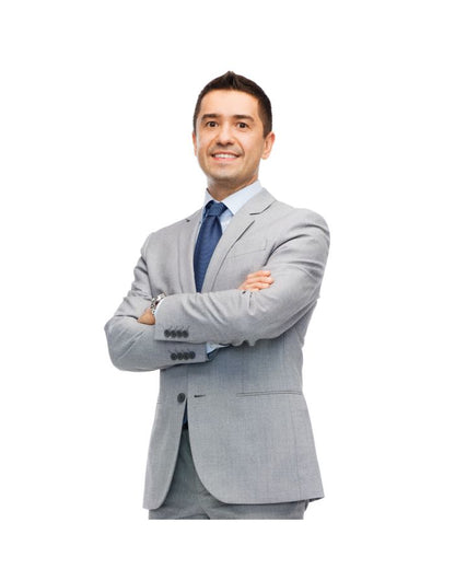 Men's Italian-Style Single-Breasted Suit - Gray *BOGO FREE Sale*
