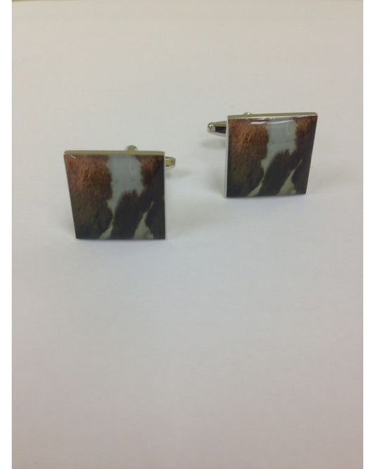 2 Pc. EXOTIC Fox Print Design Cufflinks
