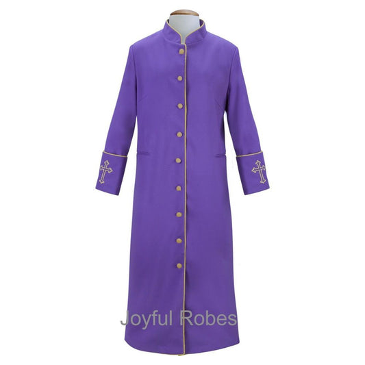 207 W. Women's Clergy/Pastor Robe Purple/Gold Design