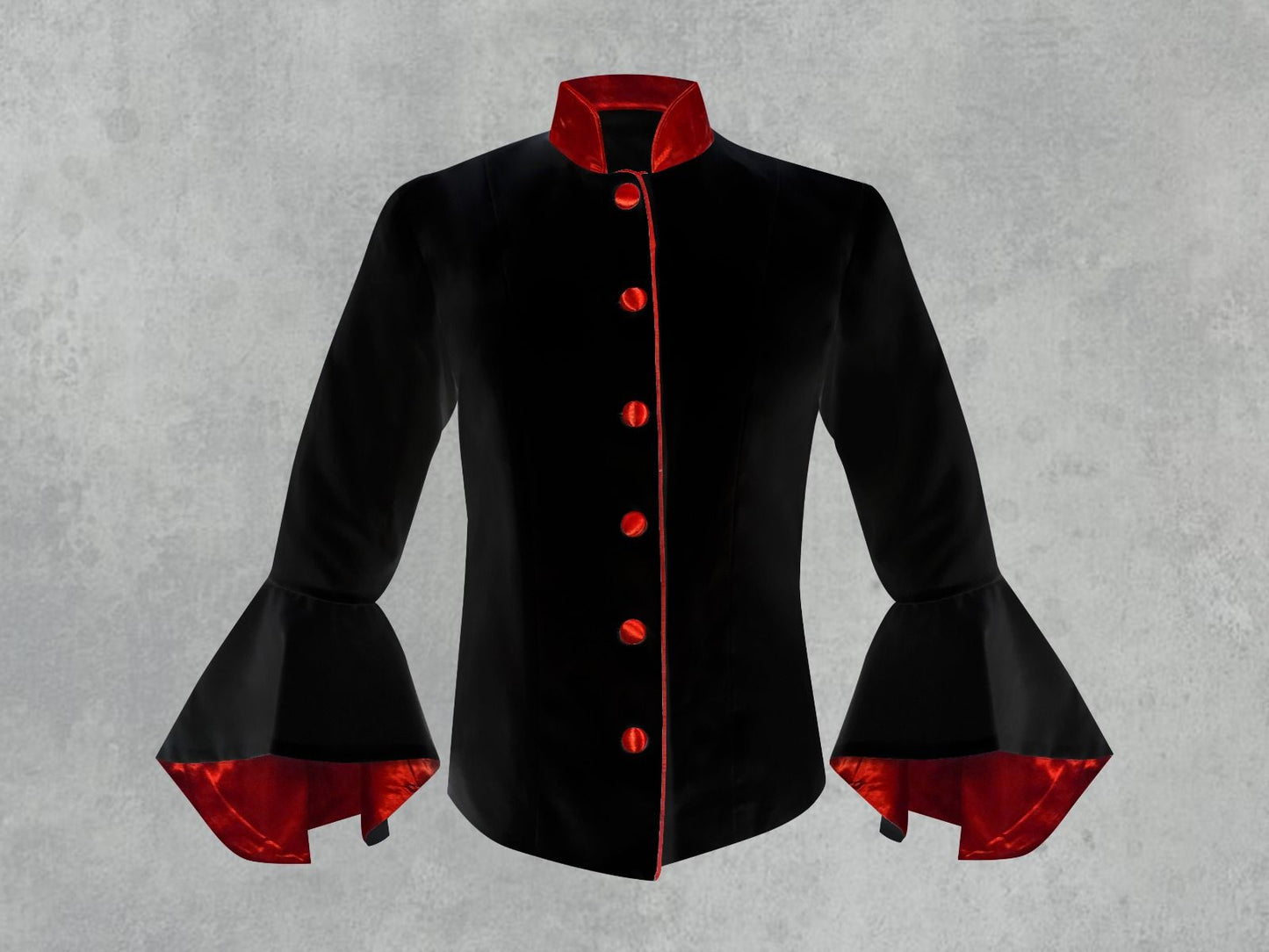 Women's Clergy Jacket Black/Red