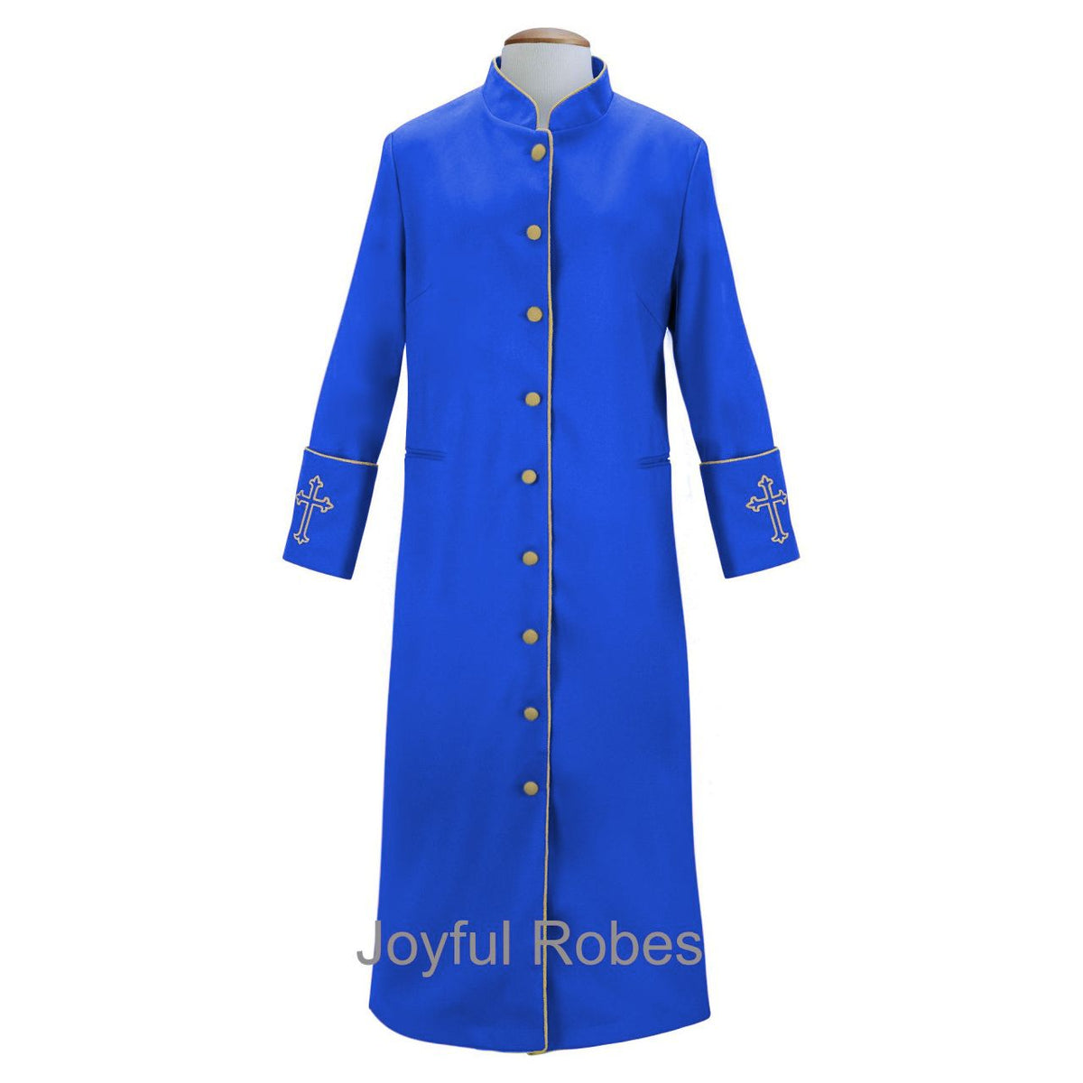 Gold Royal Robe Women’s Royal & Gold Clergy Robe – Elegant Pastor Attire – Suit Avenue