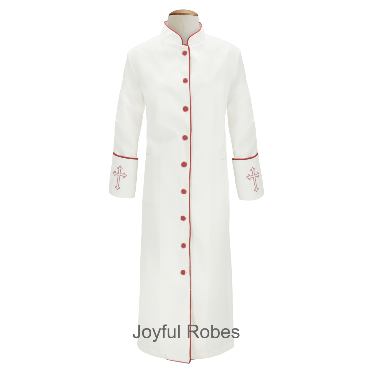 201 W. Women's Clergy/Pastor Robe - White/Red Design