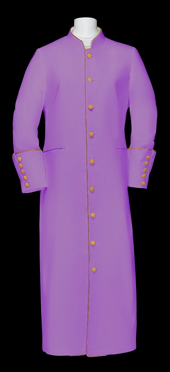 Women's Clergy/Pastor Robe Lavender/Gold Trim