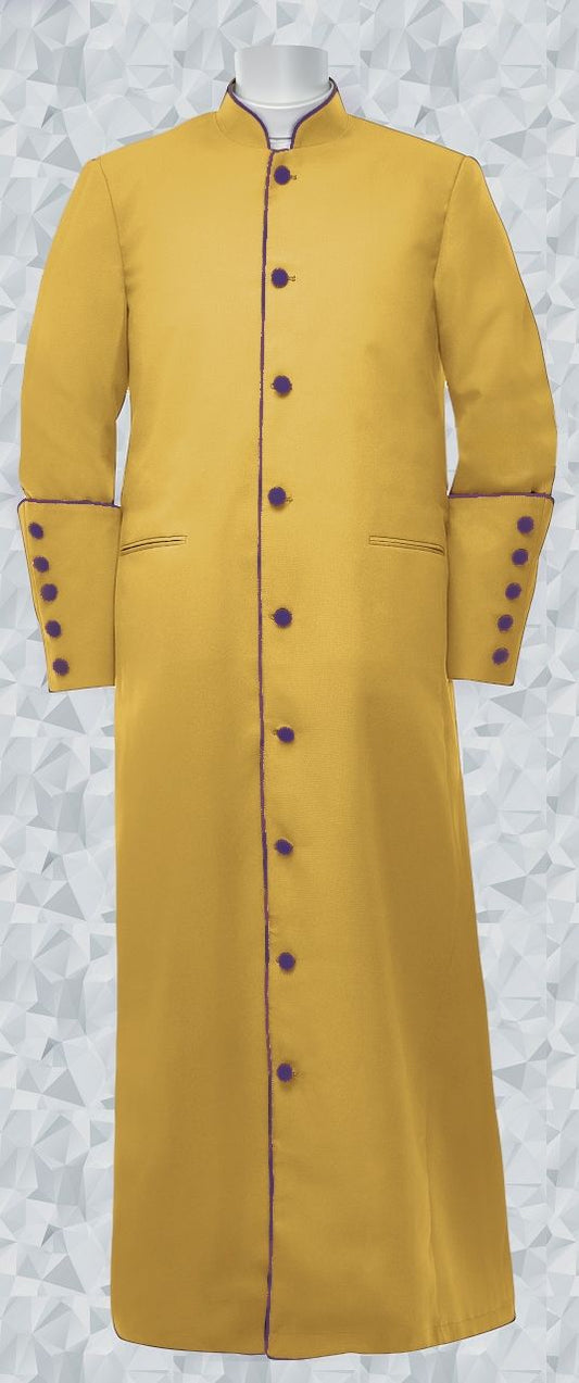 158 M. Men's Pastor/Clergy Robe - Gold/Purple Trim
