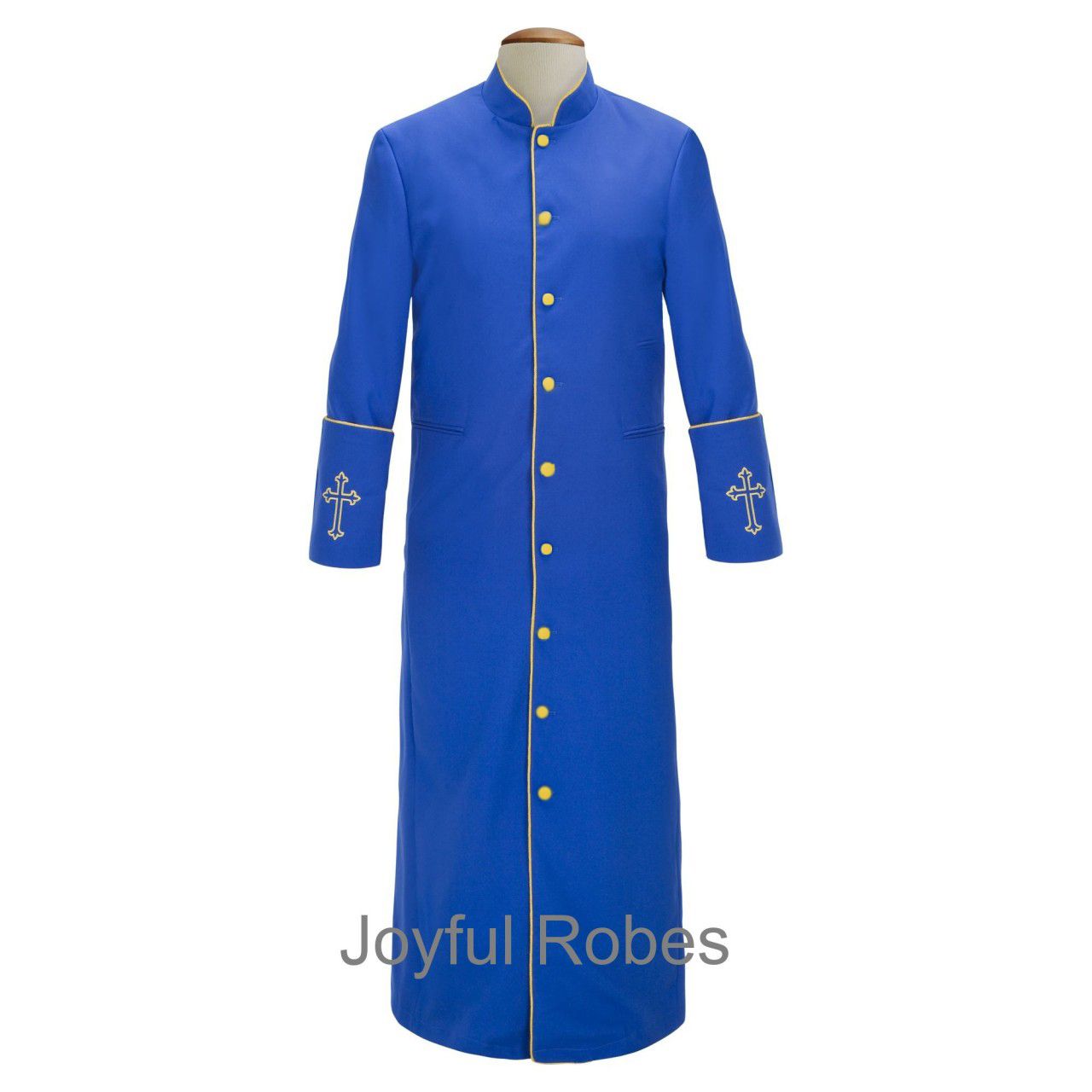 208 M. Men's Clergy/Pastor Robe Royal/Gold Design