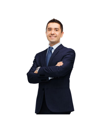 Men's Italian-Style Single-Breasted Suit - Navy *BOGO FREE Sale*