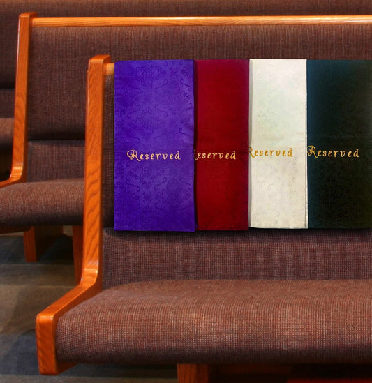 *Set of 4* Pew/Seat Covers with Embroidery