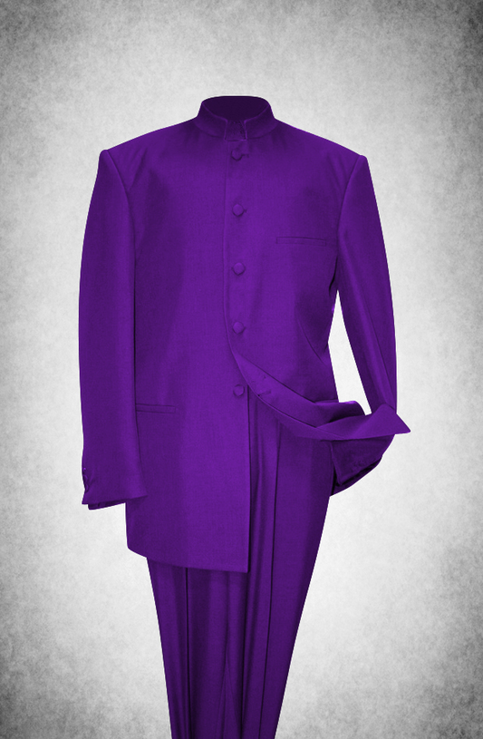 SU108. Premium Style Clergy Suit - Purple