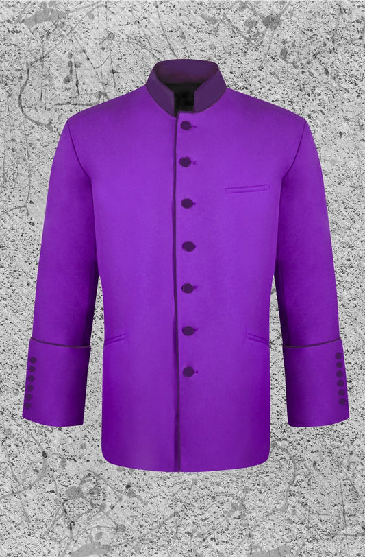 Men's Clergy Frock Jacket - Purple/Purple