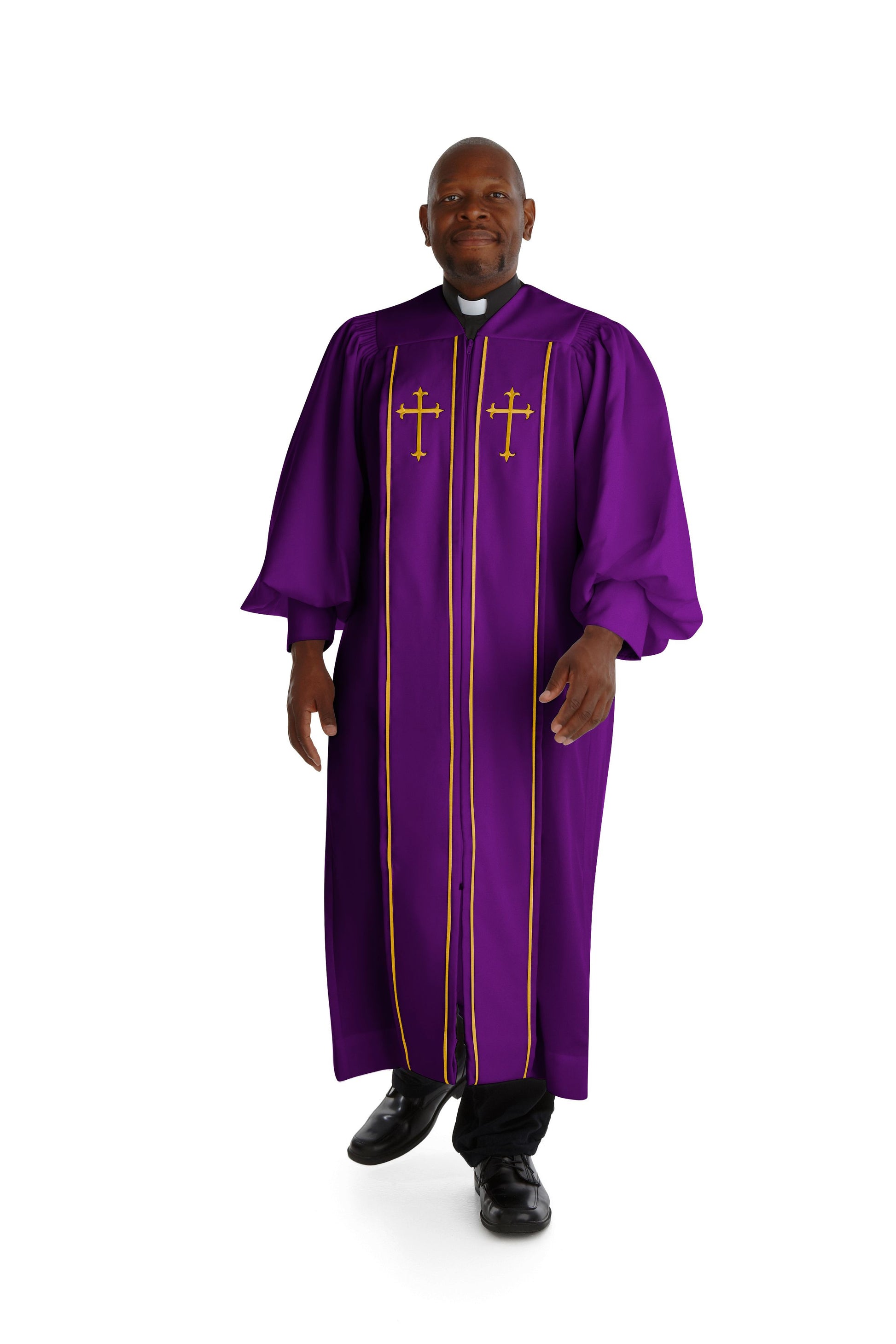 931 P. Men's & Women's Clergy Robe - Purple/Gold 931 P. Men's & Women's Clergy Robe - Purple/Gold