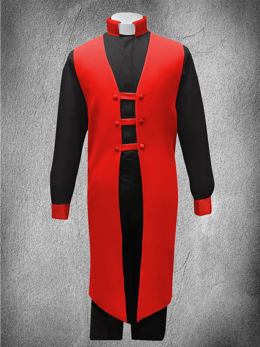Contrast Ministerial Vesture Set Red/Black-Red