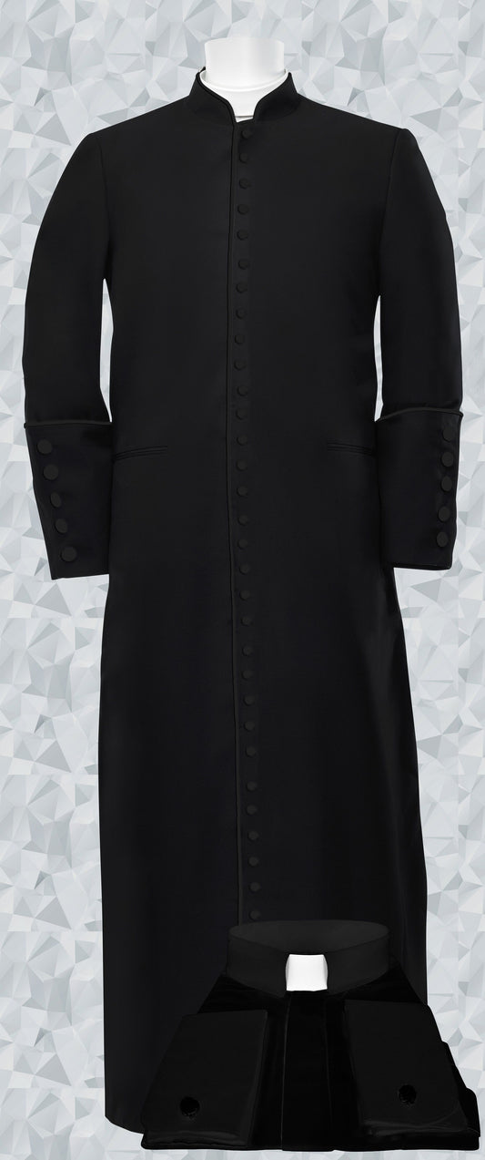 253 M. Men's Roman Cassock & Custom Shirt Package Black