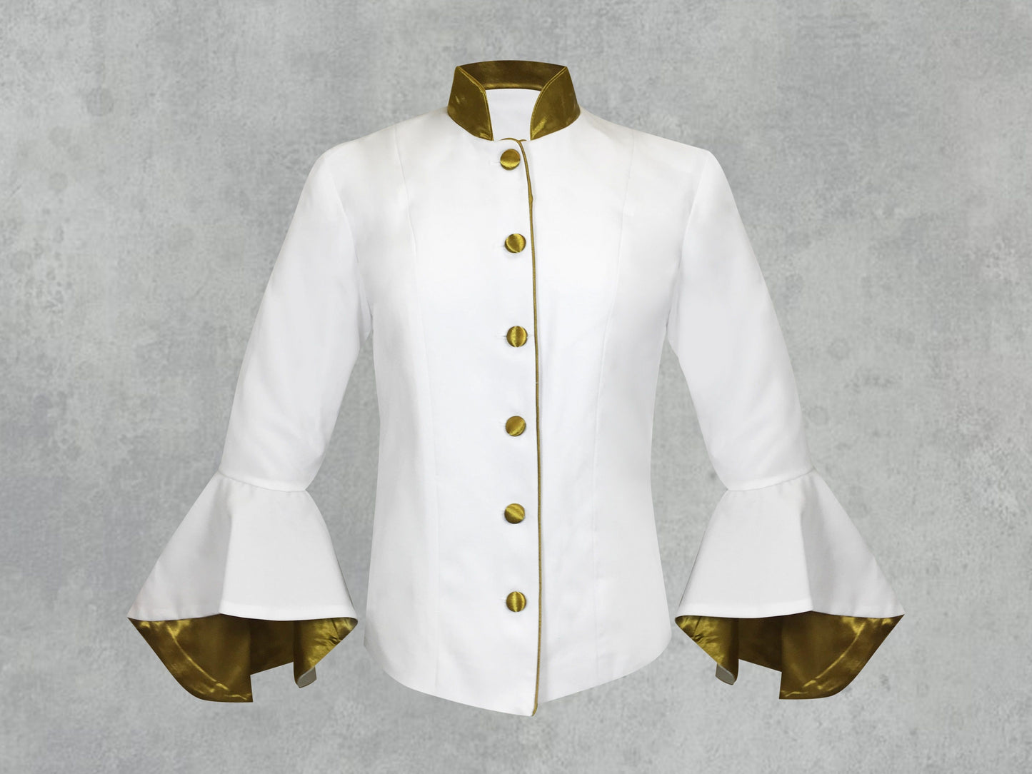 Women's Clergy Jacket White/Gold