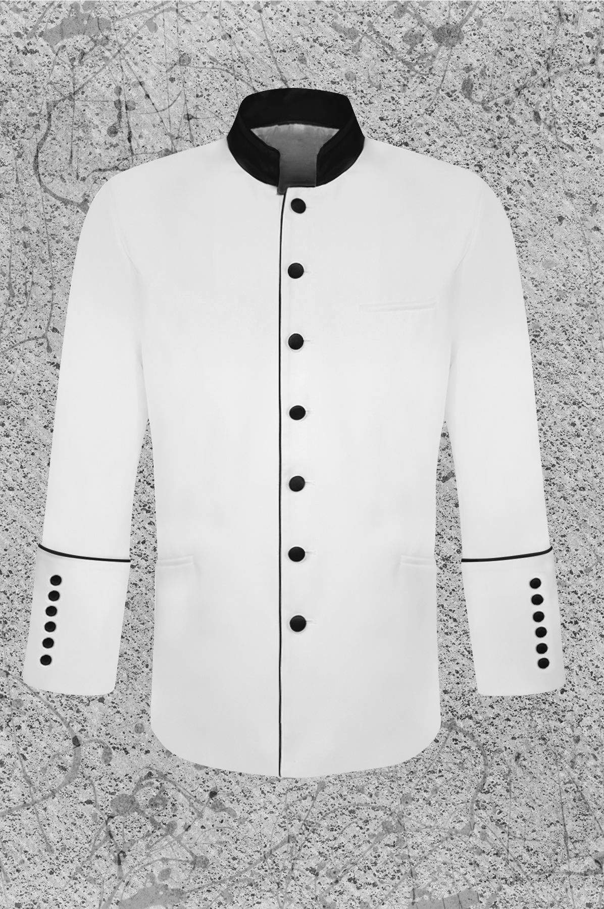 Men's Clergy Frock Jacket - White/Black